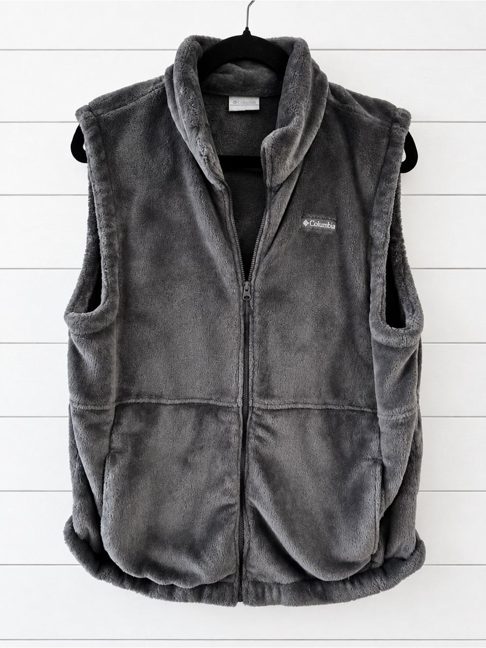 Columbia Gray Plush Fleece Vest